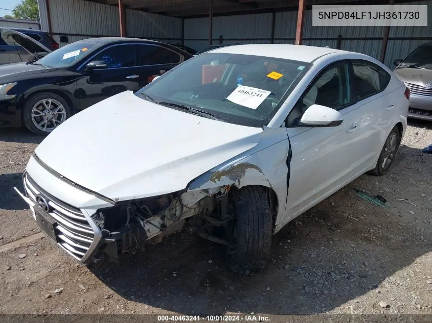 5NPD84LF1JH361730 2018 Hyundai Elantra Sel/Value/Limited