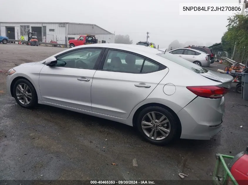 5NPD84LF2JH270806 2018 Hyundai Elantra Sel