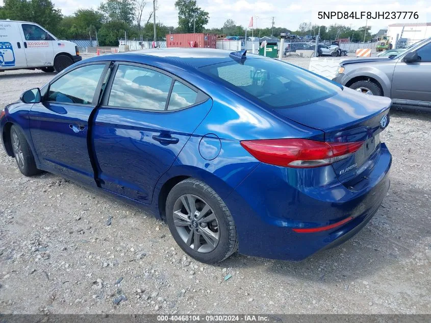 2018 Hyundai Elantra Sel VIN: 5NPD84LF8JH237776 Lot: 40468104