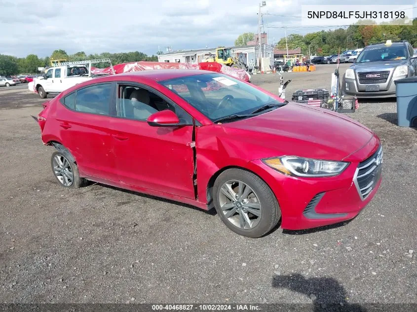 2018 Hyundai Elantra Sel VIN: 5NPD84LF5JH318198 Lot: 40468827