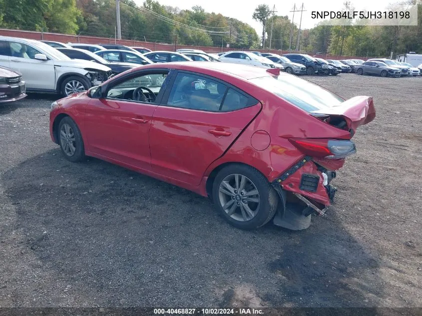 2018 Hyundai Elantra Sel VIN: 5NPD84LF5JH318198 Lot: 40468827