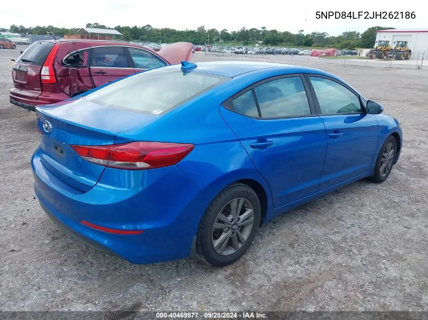 2018 Hyundai Elantra Sel/Value/Limited VIN: 5NPD84LF2JH262186 Lot: 40469577