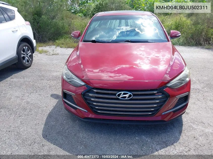 KMHD04LB0JU502311 2018 Hyundai Elantra Sport