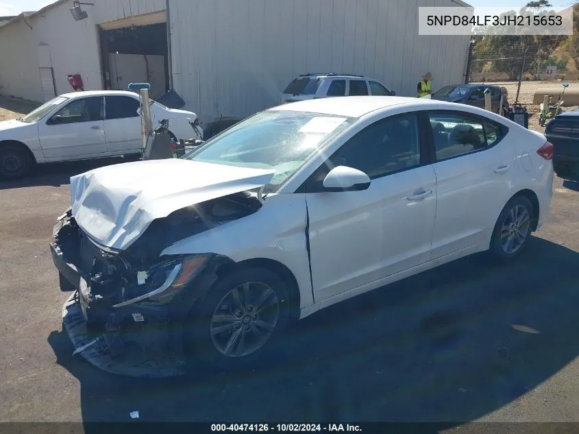 2018 Hyundai Elantra Sel VIN: 5NPD84LF3JH215653 Lot: 40474126