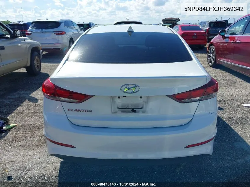 2018 Hyundai Elantra Sel/Value/Limited VIN: 5NPD84LFXJH369342 Lot: 40475143