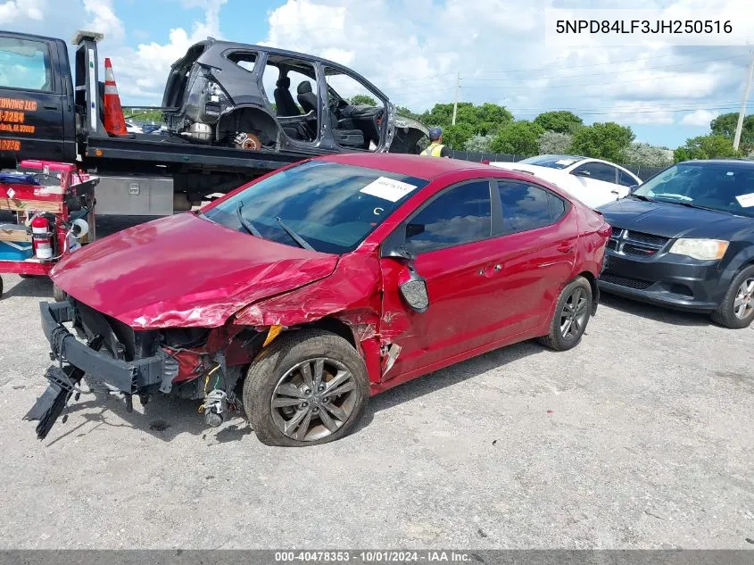 2018 Hyundai Elantra Sel VIN: 5NPD84LF3JH250516 Lot: 40478353