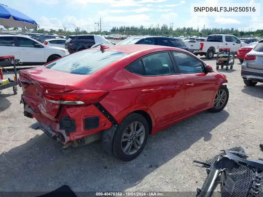 2018 Hyundai Elantra Sel VIN: 5NPD84LF3JH250516 Lot: 40478353