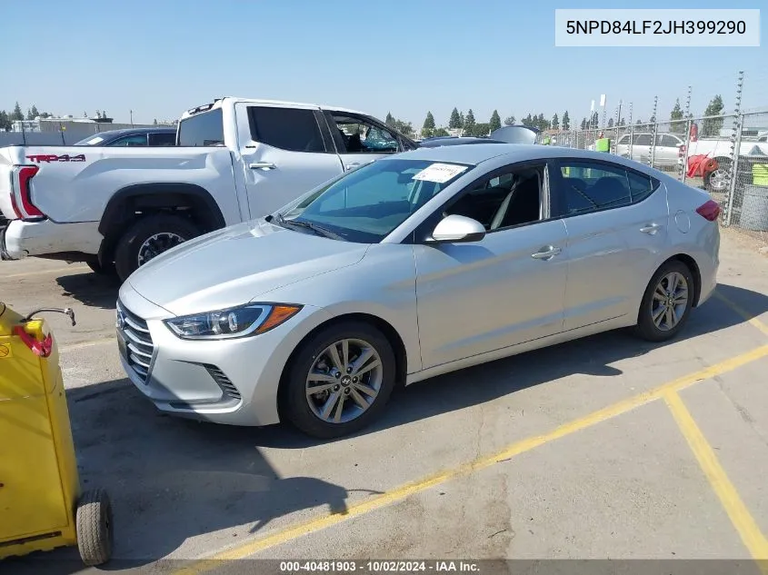 2018 Hyundai Elantra Sel VIN: 5NPD84LF2JH399290 Lot: 40481903