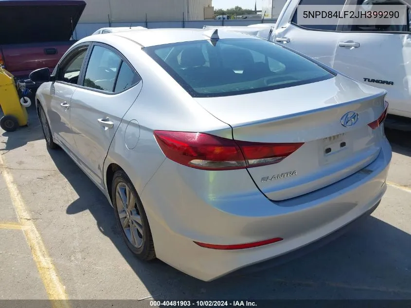 2018 Hyundai Elantra Sel VIN: 5NPD84LF2JH399290 Lot: 40481903