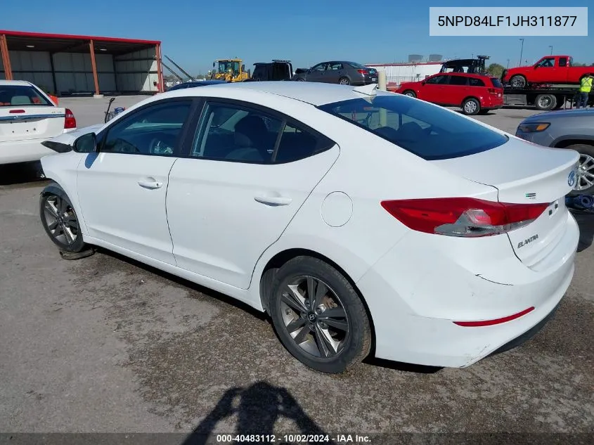 2018 Hyundai Elantra Sel VIN: 5NPD84LF1JH311877 Lot: 40483112