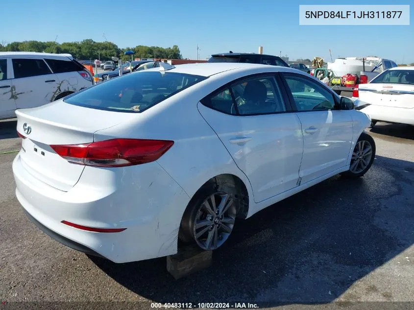 2018 Hyundai Elantra Sel VIN: 5NPD84LF1JH311877 Lot: 40483112