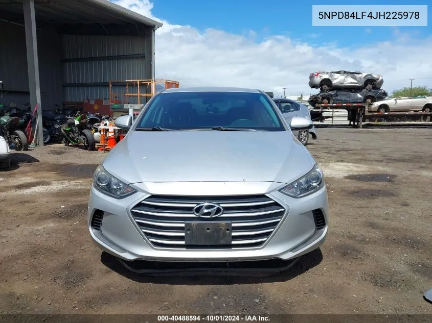 2018 Hyundai Elantra Sel VIN: 5NPD84LF4JH225978 Lot: 40488594