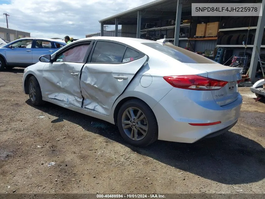 2018 Hyundai Elantra Sel VIN: 5NPD84LF4JH225978 Lot: 40488594