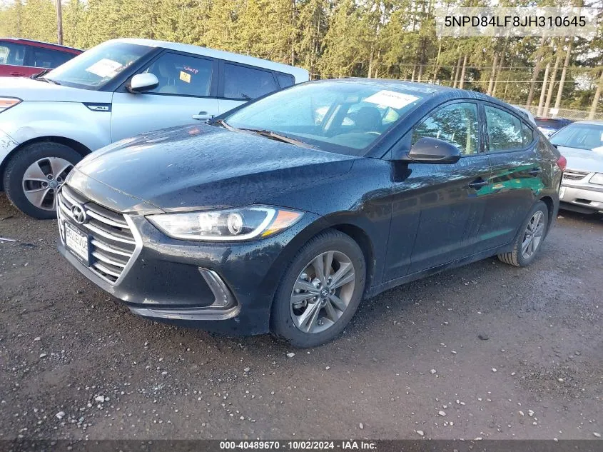 5NPD84LF8JH310645 2018 Hyundai Elantra Value Edition