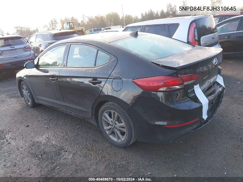 5NPD84LF8JH310645 2018 Hyundai Elantra Value Edition