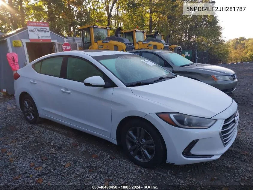 5NPD84LF2JH281787 2018 Hyundai Elantra Value Edition