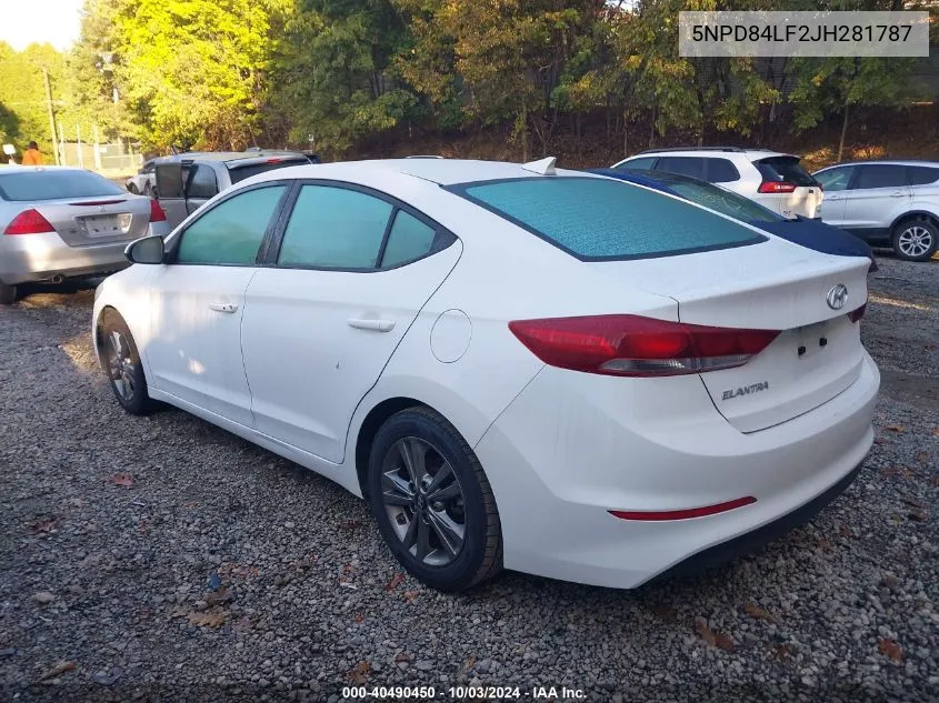 5NPD84LF2JH281787 2018 Hyundai Elantra Value Edition