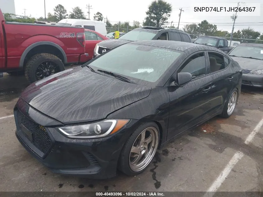 5NPD74LF1JH264367 2018 Hyundai Elantra Se