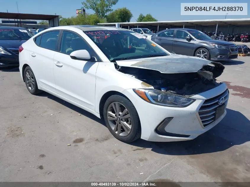 5NPD84LF4JH288370 2018 Hyundai Elantra Value Edition