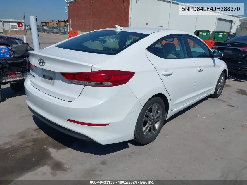 2018 Hyundai Elantra Value Edition VIN: 5NPD84LF4JH288370 Lot: 40493139