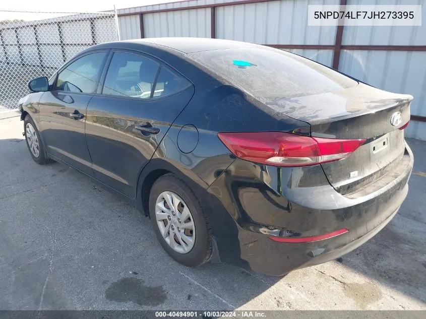 5NPD74LF7JH273395 2018 Hyundai Elantra Se