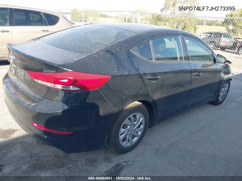 5NPD74LF7JH273395 2018 Hyundai Elantra Se