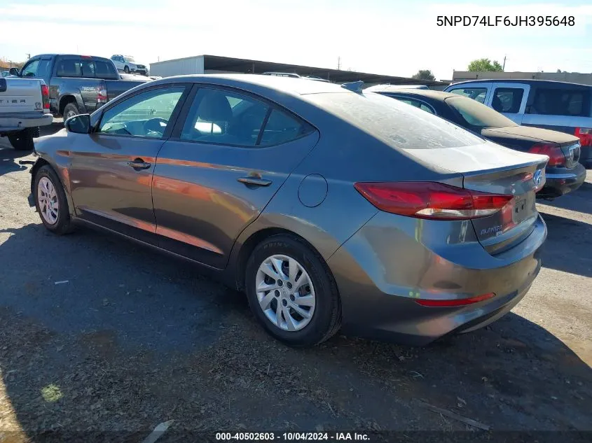 2018 Hyundai Elantra Se VIN: 5NPD74LF6JH395648 Lot: 40502603