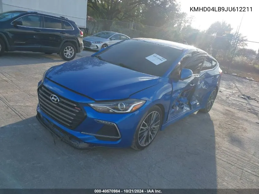 KMHD04LB9JU612211 2018 Hyundai Elantra Sport