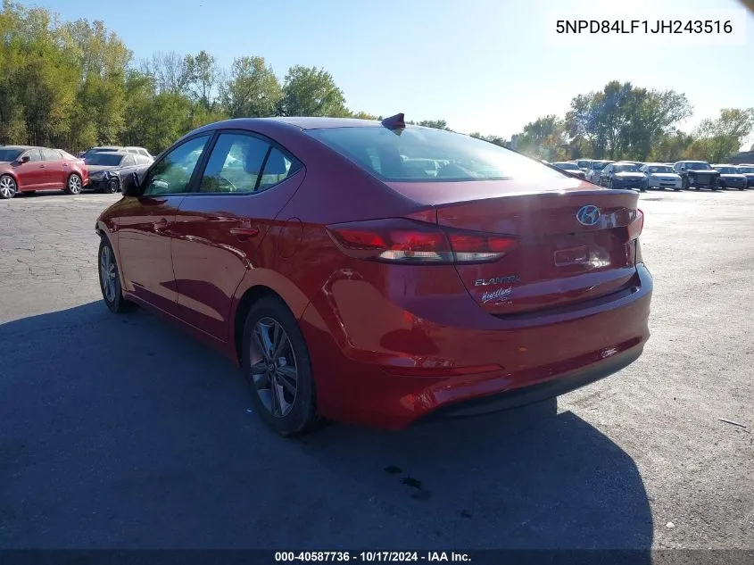 5NPD84LF1JH243516 2018 Hyundai Elantra Sel