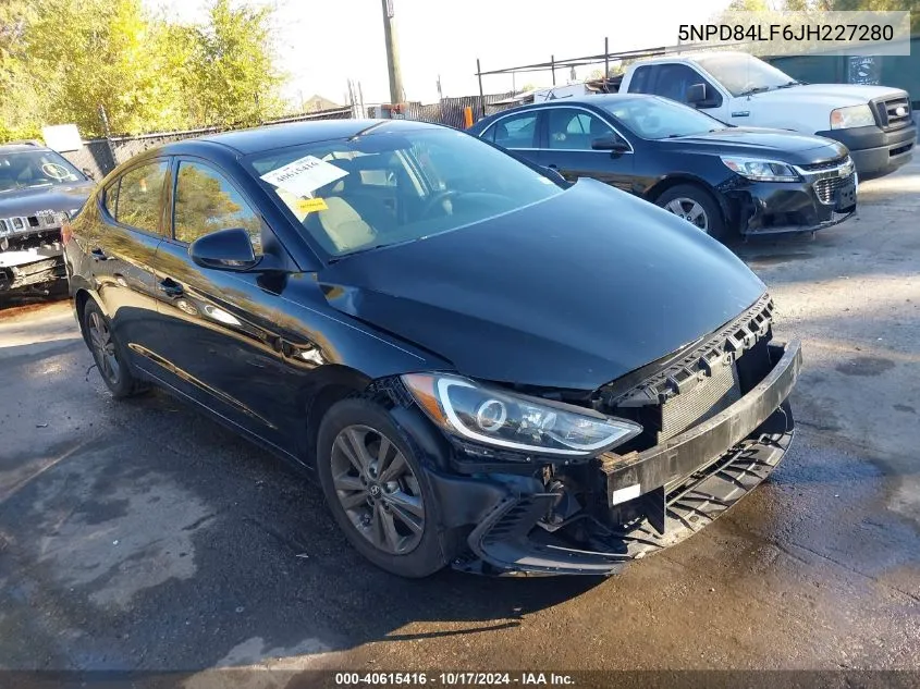 2018 Hyundai Elantra Sel VIN: 5NPD84LF6JH227280 Lot: 40615416