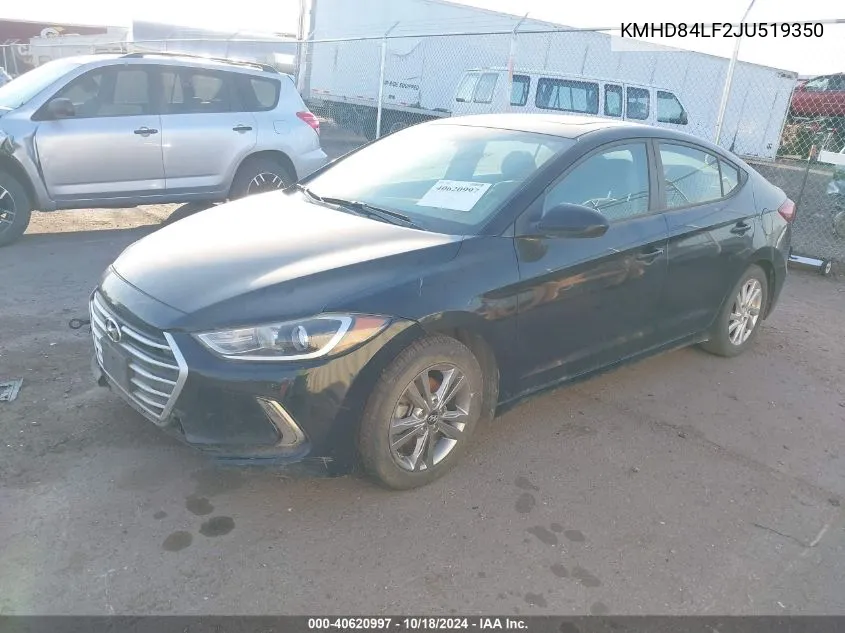 2018 Hyundai Elantra Value Edition VIN: KMHD84LF2JU519350 Lot: 40620997