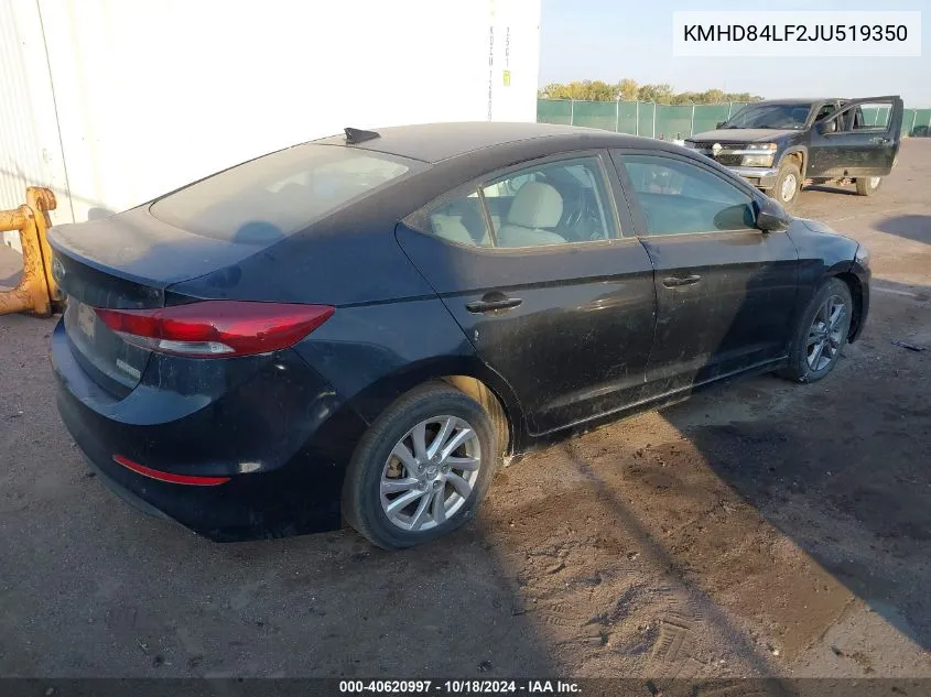 KMHD84LF2JU519350 2018 Hyundai Elantra Value Edition