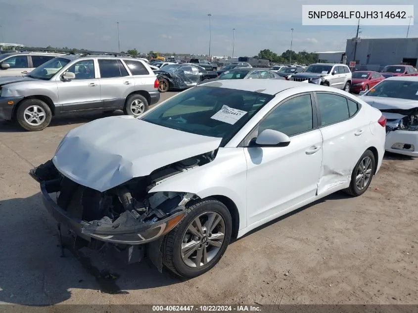 5NPD84LF0JH314642 2018 Hyundai Elantra Sel