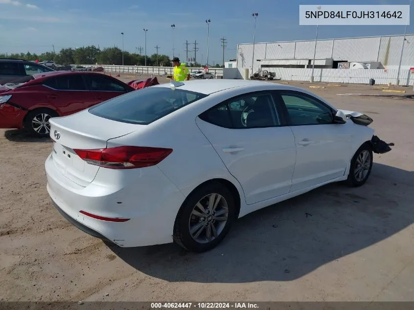 2018 Hyundai Elantra Sel VIN: 5NPD84LF0JH314642 Lot: 40624447