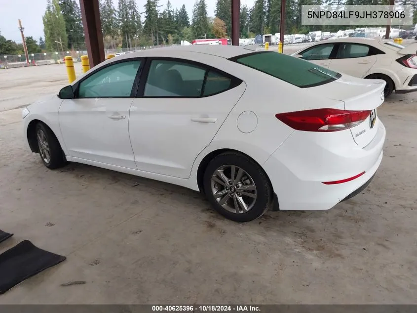 2018 Hyundai Elantra Sel VIN: 5NPD84LF9JH378906 Lot: 40625396