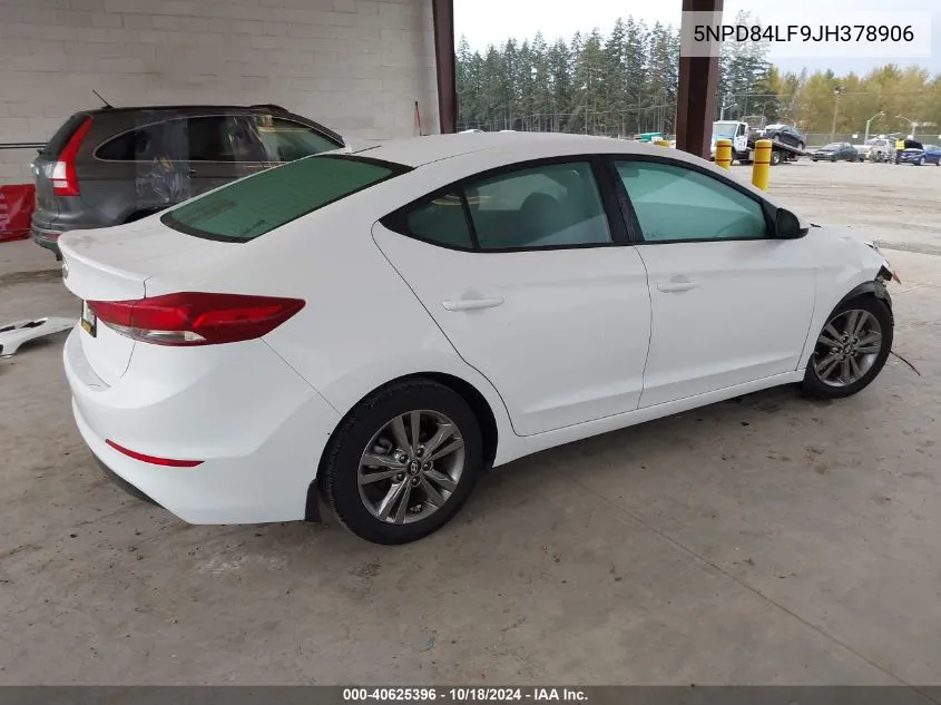 2018 Hyundai Elantra Sel VIN: 5NPD84LF9JH378906 Lot: 40625396