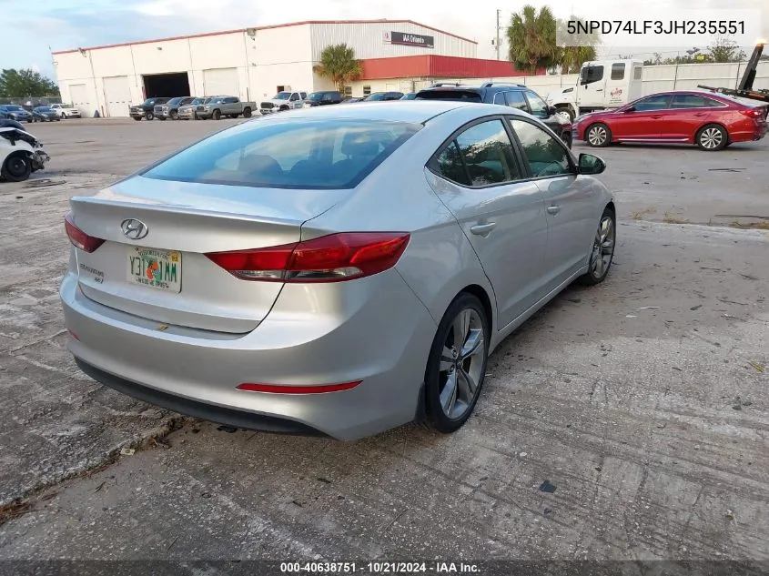 5NPD74LF3JH235551 2018 Hyundai Elantra Se