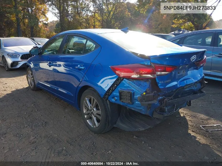 2018 Hyundai Elantra Sel VIN: 5NPD84LF9JH273833 Lot: 40640684