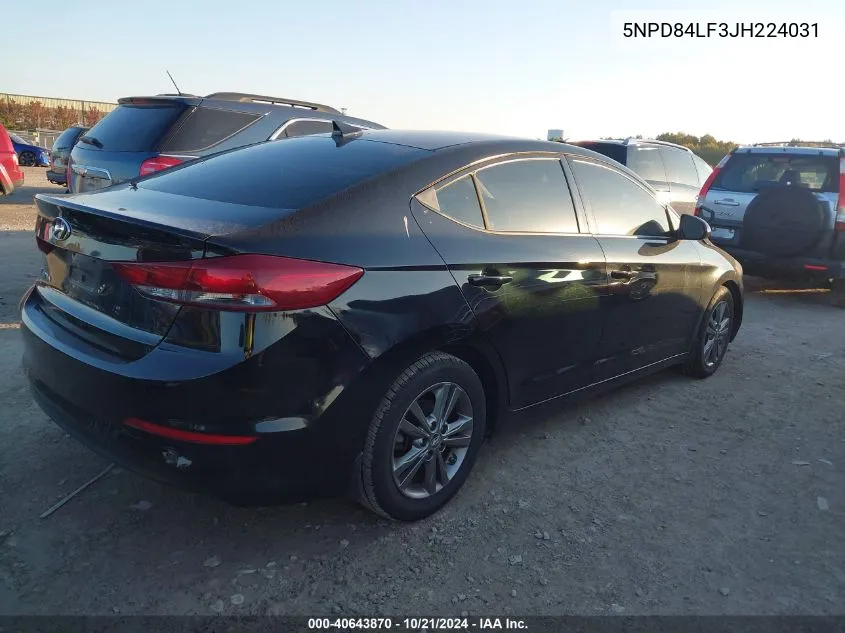 5NPD84LF3JH224031 2018 Hyundai Elantra Sel/Value/Limited