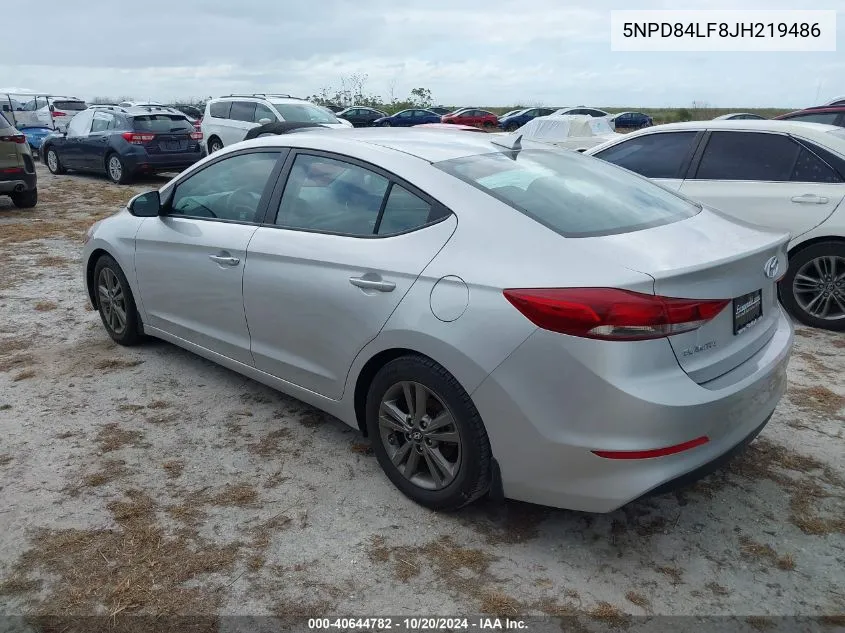 5NPD84LF8JH219486 2018 Hyundai Elantra Sel/Value/Limited