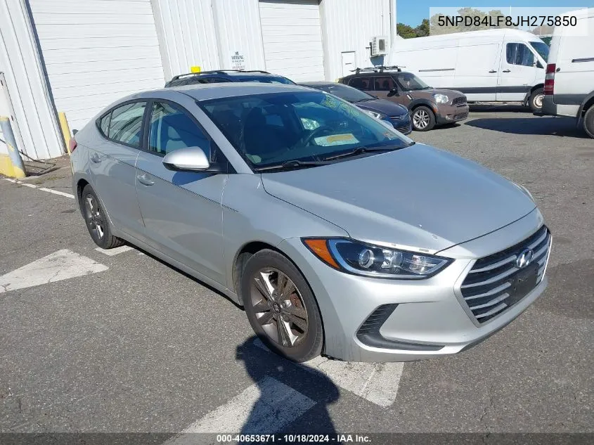 5NPD84LF8JH275850 2018 Hyundai Elantra Sel