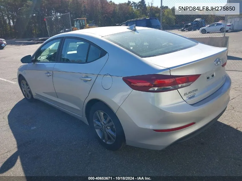 5NPD84LF8JH275850 2018 Hyundai Elantra Sel