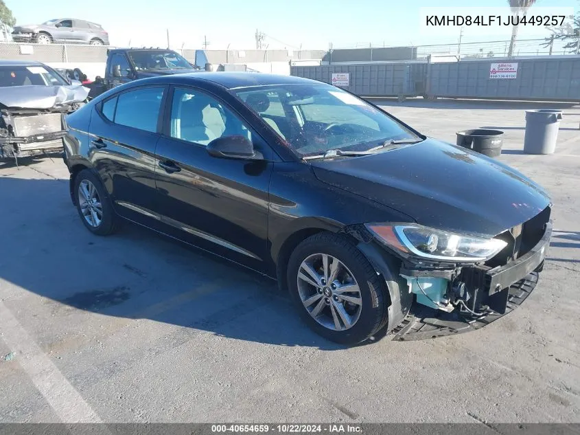 KMHD84LF1JU449257 2018 Hyundai Elantra Sel