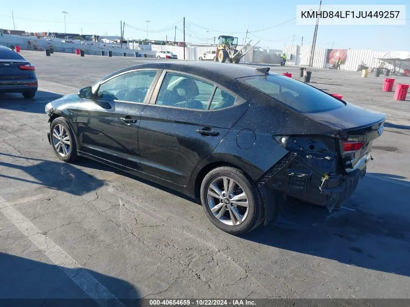 2018 Hyundai Elantra Sel VIN: KMHD84LF1JU449257 Lot: 40654659