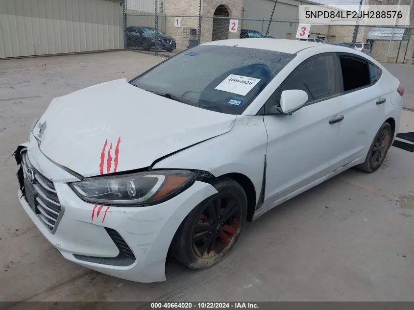 5NPD84LF2JH288576 2018 Hyundai Elantra Sel