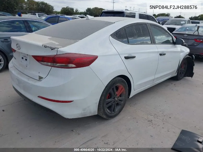 2018 Hyundai Elantra Sel VIN: 5NPD84LF2JH288576 Lot: 40664020