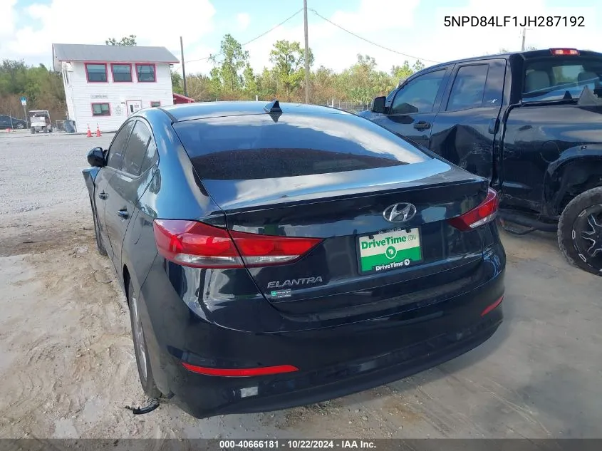 5NPD84LF1JH287192 2018 Hyundai Elantra Sel