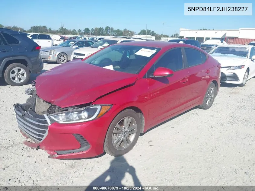 5NPD84LF2JH238227 2018 Hyundai Elantra Sel