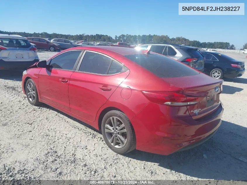 5NPD84LF2JH238227 2018 Hyundai Elantra Sel