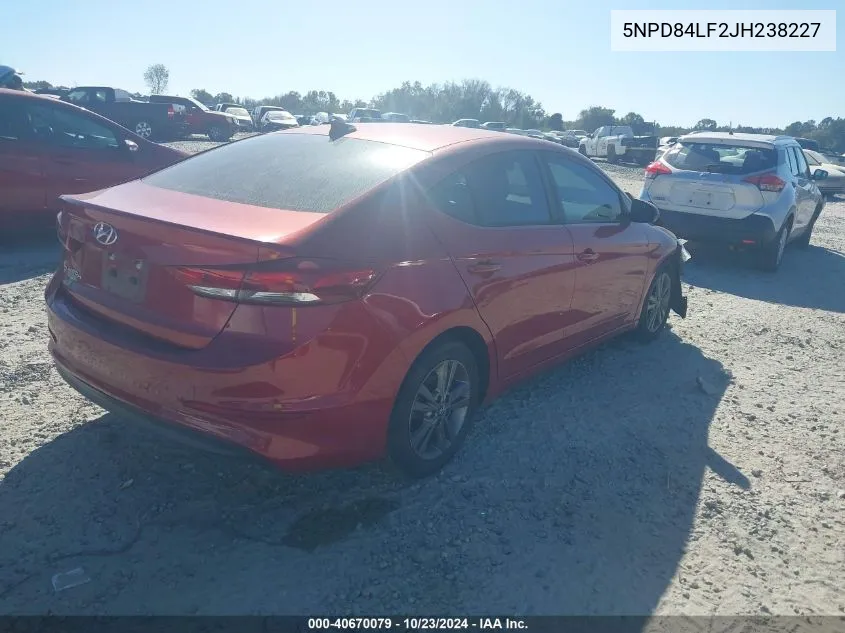 5NPD84LF2JH238227 2018 Hyundai Elantra Sel